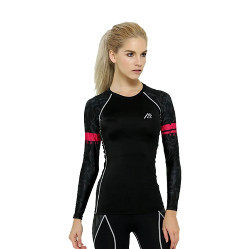 Женская футболка для велоспорта черная быстросохнущая Спортивная с длинным