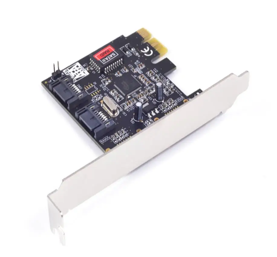 pcie x1 на 2 порта sata2 0 3gbps raid контроллер ка