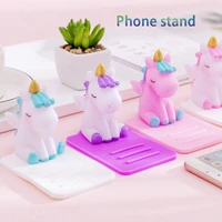 phone stand pink girl heart unicorn phone stand student cartoon desktop adjustable stand phone kickstand phone accessories