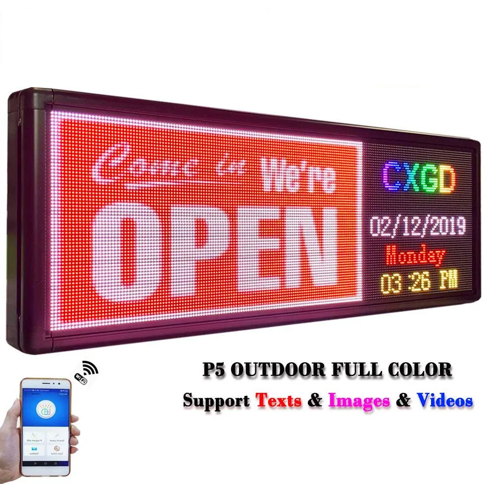 Full-Color WIFI LED message Board USB LED Programmable board Led Sign 40