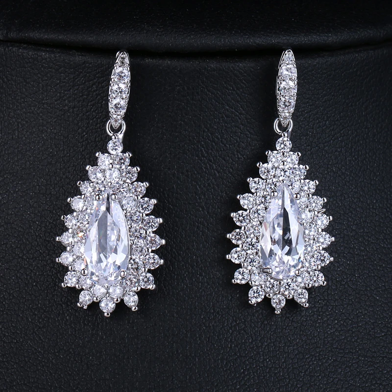 

Be8 Classic Waterdrop AAA Cubic Zirconia Drop Earrings Women Bridal Jewelry Accessories aretes de mujer modernos AE45