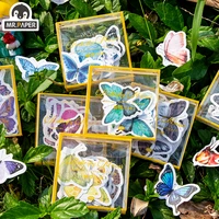 mr paper 8 designs 40 pcsbox ins style butterfly manor series box stickers creative hand account decor diy material stickers