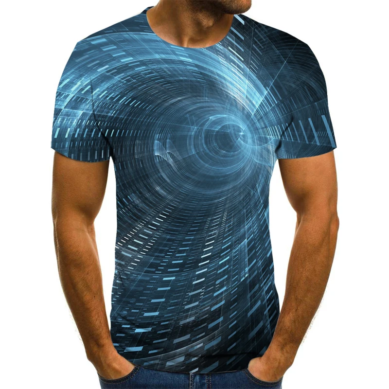 2020 Vertigo 3D круглая шея Мужская футболка тоннель печатная T shirtXXS 6XL|Мужские футболки|