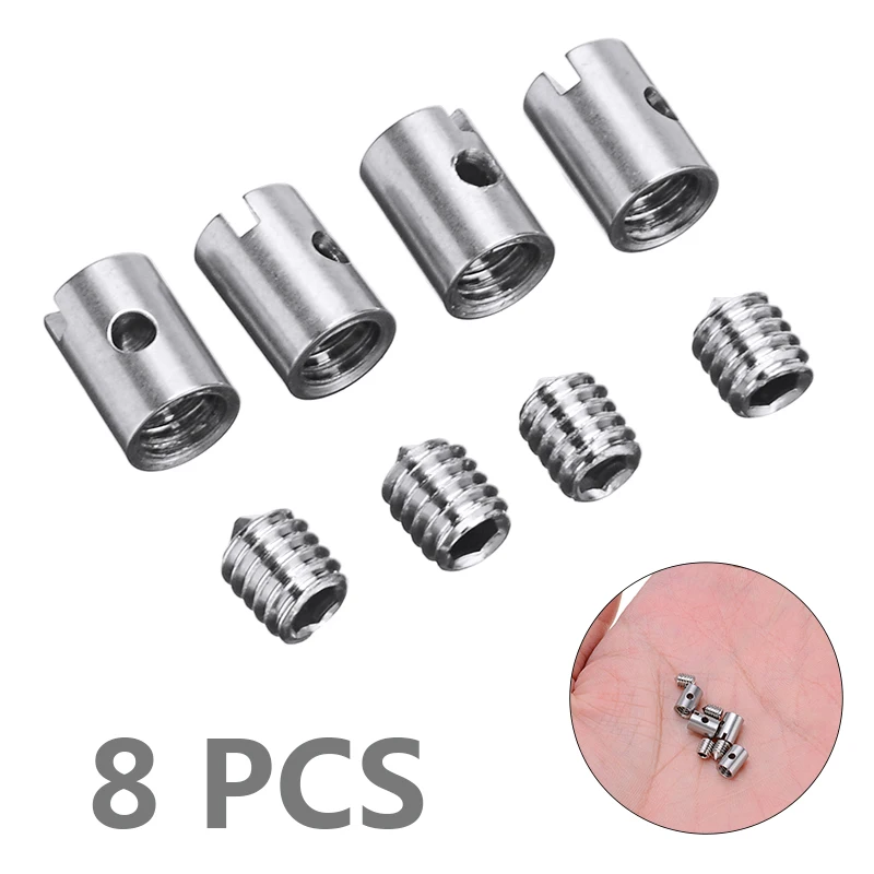

8pcs Metal Solderless Cable Nipples 5mm Throttle Choke for Motorcycle Scooter Quad Mower Car Styling Accessories
