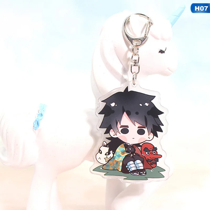 KEY5278H07 Аниме демон убийца: Kimetsu no Yaiba акриловый брелок для ключей Косплей Аниме Подарки - Цвет: KEY5278H07