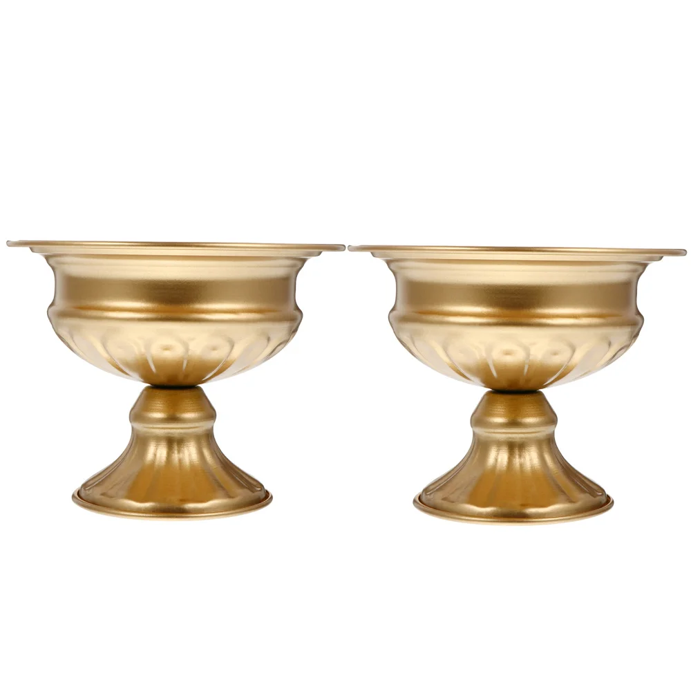 

2Pcs Beautiful Desktop Decoration Iron Flower Vase Delicate Vase for Home