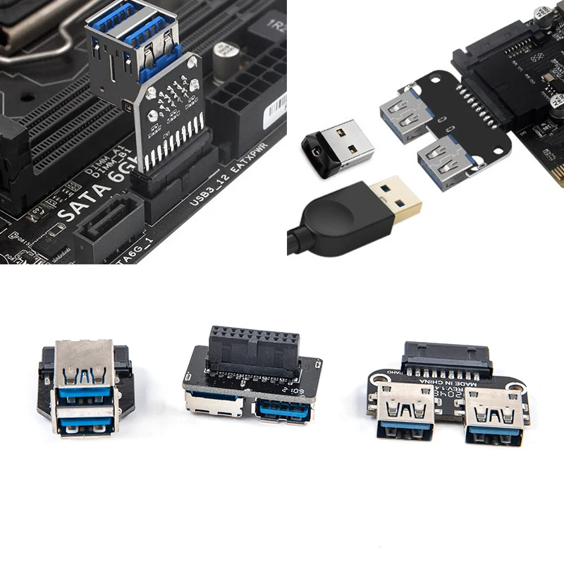 

Motherboard Adapter Converter Strong USB3.0 Motherboard Adapter USB3.0 19 20Pin