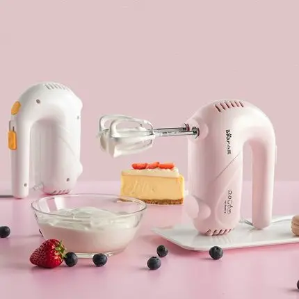 

220V Electric Handheld Egg Beater Household Portable Mini Egg Cream Bread Baking Mixer 5 Gear Control Pink White Color Available