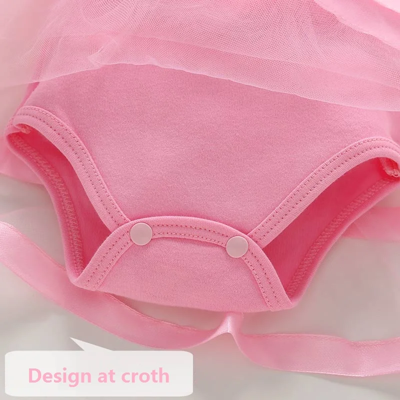 Платье для новорожденных летняя сетчатая хлопковая одежда маленьких девочек 3