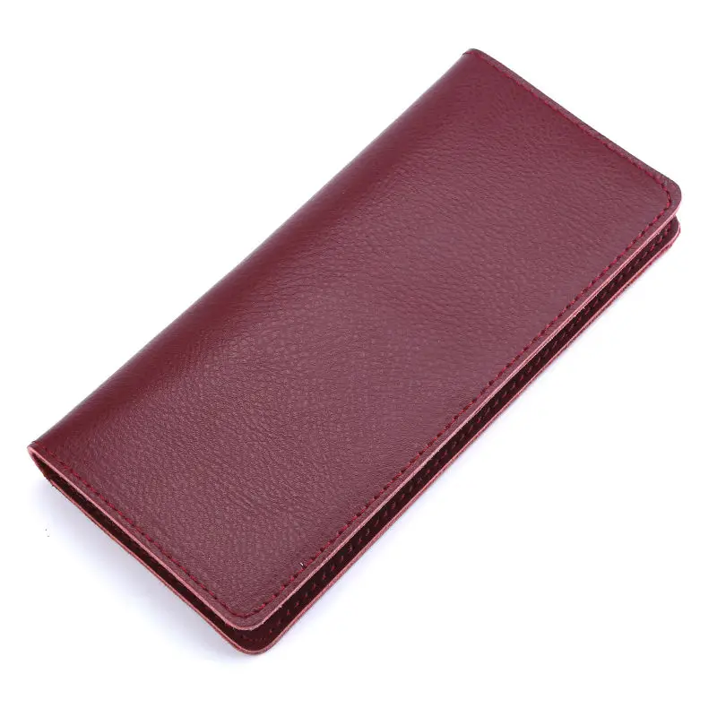 

Wallets Solid Long Purse Card Holder Solid Brief Style Fashion PU Leather Unisex Multi-function New Money Bag Carteira ID Card