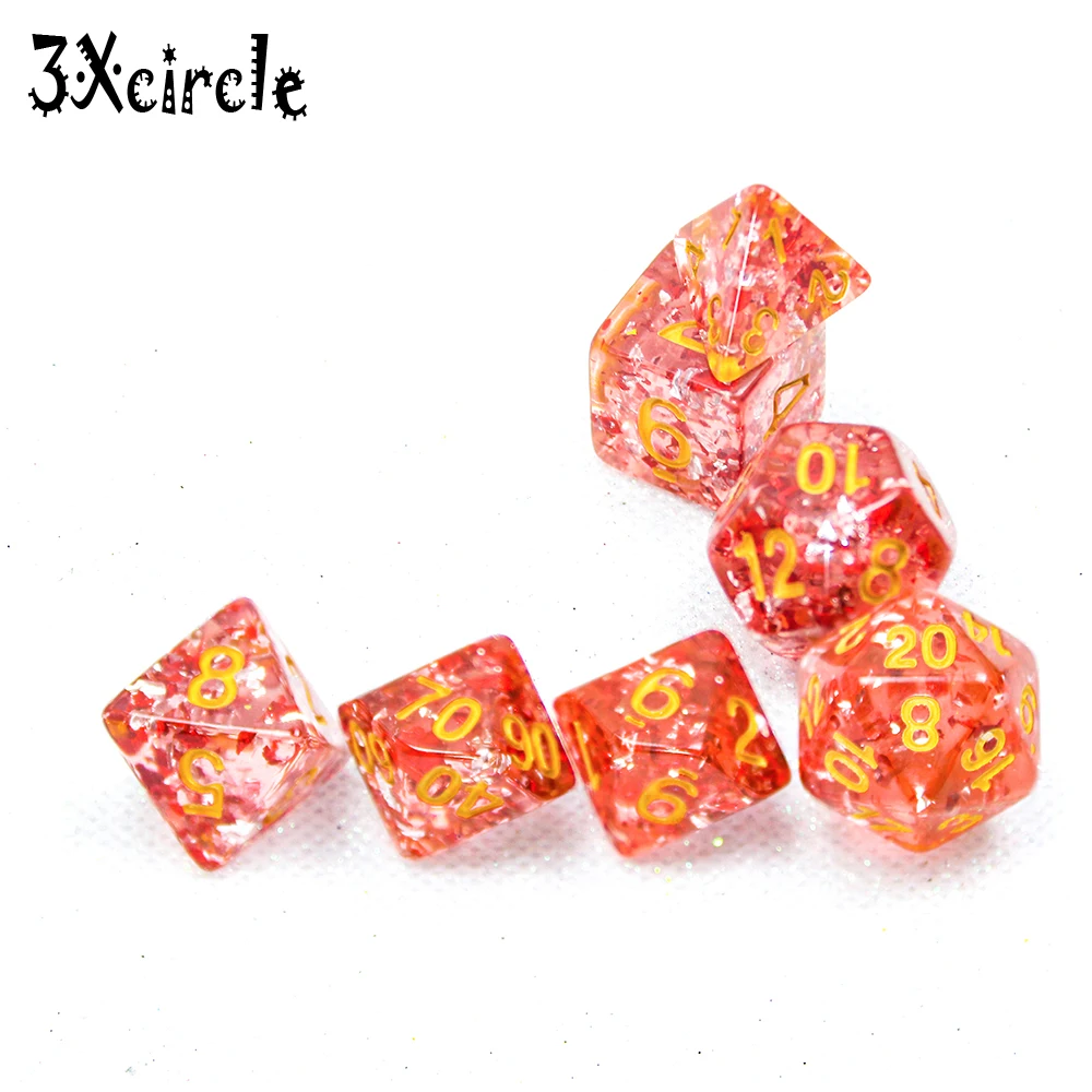 Высокое качество 1 креативный 7 шт./лот D4 D6 D8 D10 % D12 D20 Dnd ролевая игра TRPG Набор