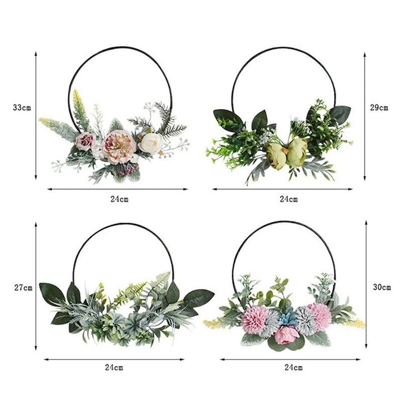 

Decorative Wreath Flower Vine Circle Homestand Home Festival Wall Decoration Home Creative Simulation Garland Ornaments Hanging