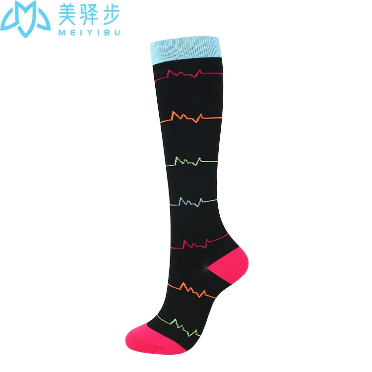 

200 PAIRS Compression Socks Men Women Nylon Outdoor Sports High Long Tube Stockings Running Socks Colorful Marathon Unisex
