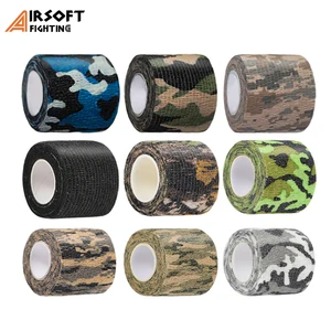 Уличная самоклеящаяся Камуфляжная Лента, эластичная повязка, тактическая Нетканая Защитная камуфляжная обертка для охотничьего ружья, фонарика