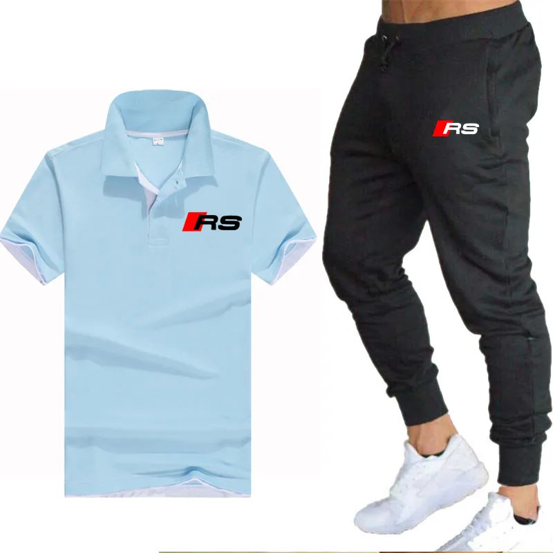 

Men's Tracksuit Polo + Pants Two Piece Set Casual Suit Men's Polo Shirt Short Sleeve Men's Clothing
