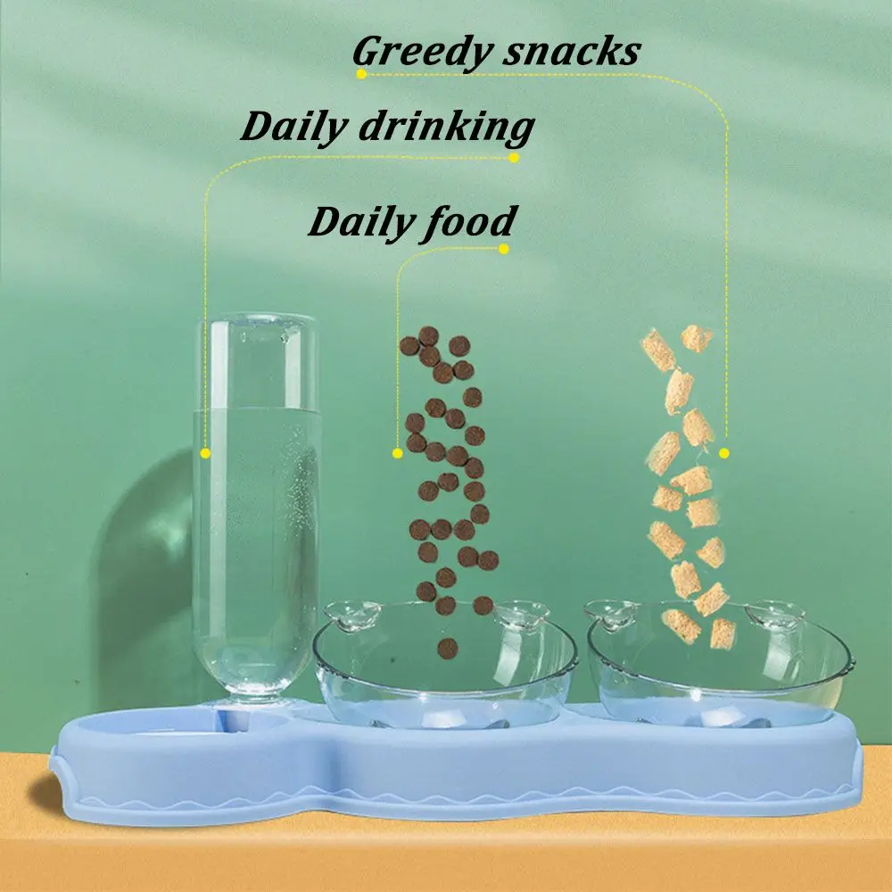 

Fashion Dual purpose Feeder Automatic Cat Bowl Double bowls Dog Dish Pets