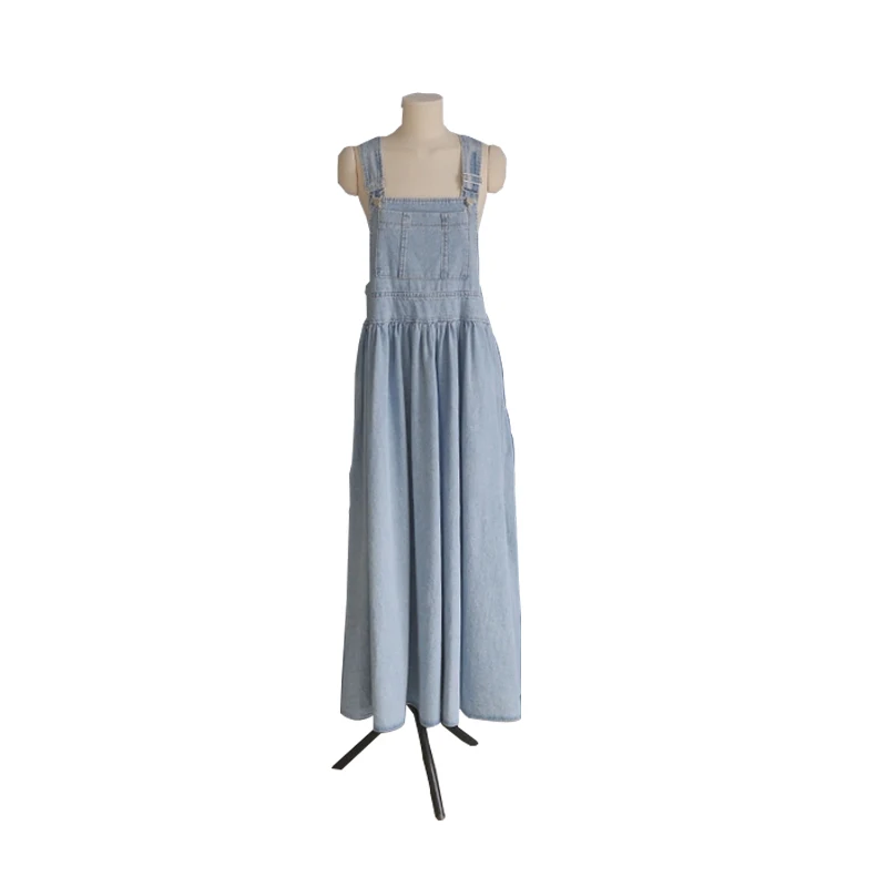 

Spring and Summer 2019 New Korean Long Belt Dress Women Denim Long Dress Plus Size Women Dress Streetwear Women Clothing