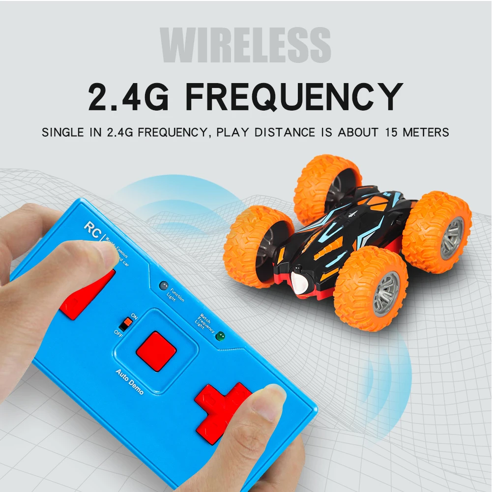 Wireless Buggy Kids Toy Children High Speed 360 Rotation Four Wheel Double-sided Dump Remote Control Truck Stunt Climbing Gift |
