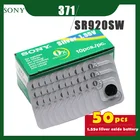 50 шт. SONY оригинальный 371 SR920SW 1,55 в таблетка из оксида серебра батарея 171 LR920 LR69 AG6 для часов игрушки однозернистая упаковка
