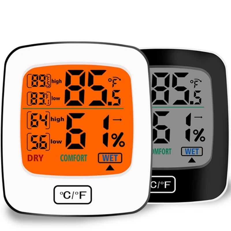 

Digital Indoor Thermometers and Hygrometers Humidity Station Room Thermometer with backlight Touch hygrometer LCD