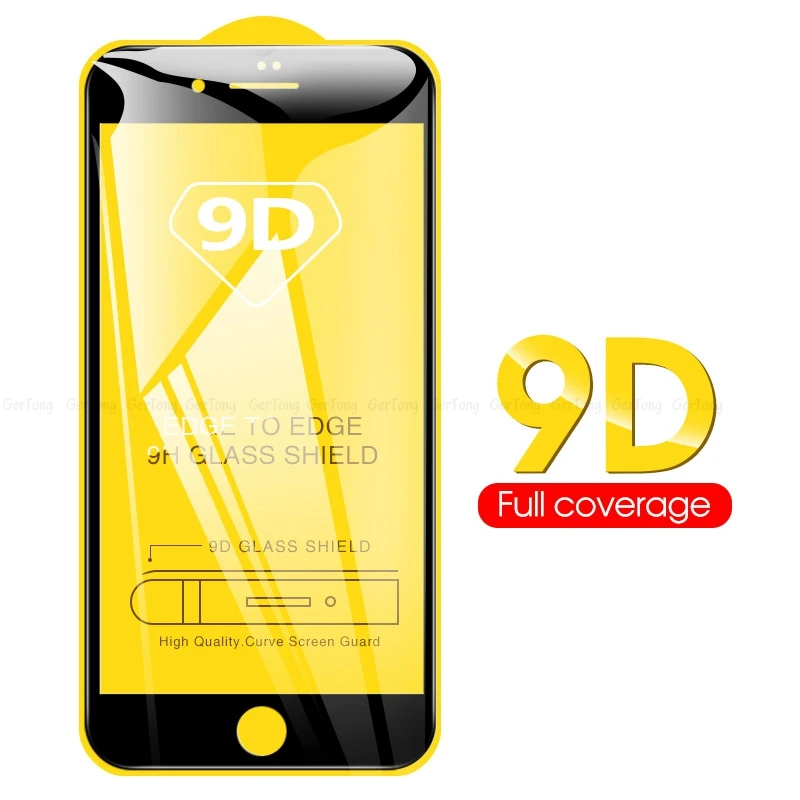 9D закаленное стекло для iPhone 8 7 6 6S Plus Защитное 7Plus X XS MAX 9H твердая Защита экрана XR |