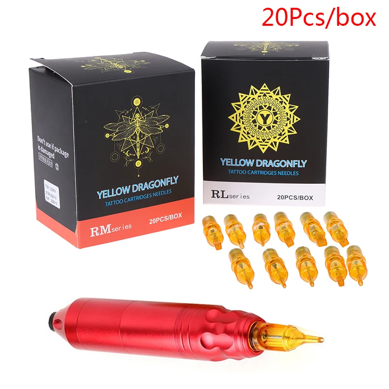 

20pcs RL/RM Disposable Semi-Permanent Makeup Tattoo Cartridge Needle Pen Grip tattoo needles tattoo supplies