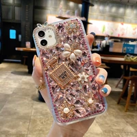 new stylish korean crystal rhinestone luxury cases for iphone13 pro apple iphone 12 pro max 11 perfume bottle back covers coque