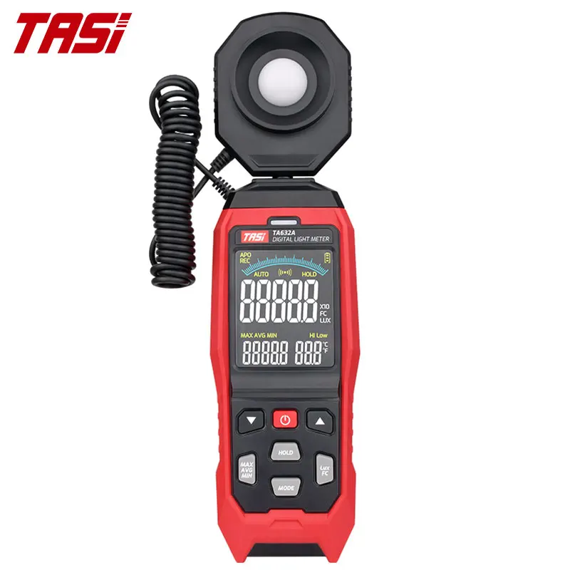 TASI TA632A/B Digital Light Meter Photography Luxmeter Detachable Probe Illuminometer Lux/Fc Photometer Enviromental Tester