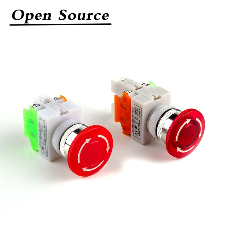

22mm Red Mushroom Head Emergency Stop Push Button Switch LAY37-11ZS/LAY37-11ZSD AC 660V 10A Elevator Fire Brake Button Switch
