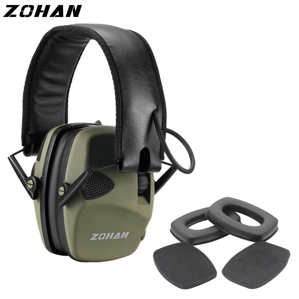 ZOHAN электронный наушник NRR22DB один микрофон охотничьи теплые наушники тактическая стрельба Защита слуха и замена ушной чашки