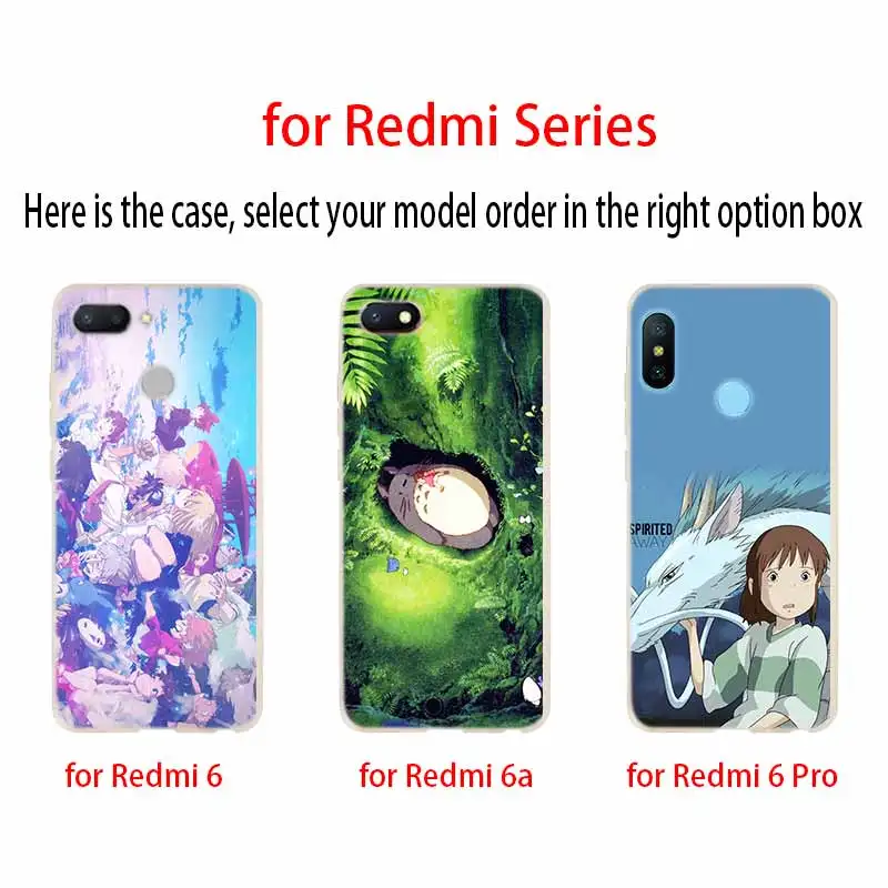 spirited away profile Fashion Soft TPU Case For Xiaomi Redmi Note 11 10 9 8 7 Pro Max 10S 9S 9T 8T 4G 5G Cover | Мобильные телефоны