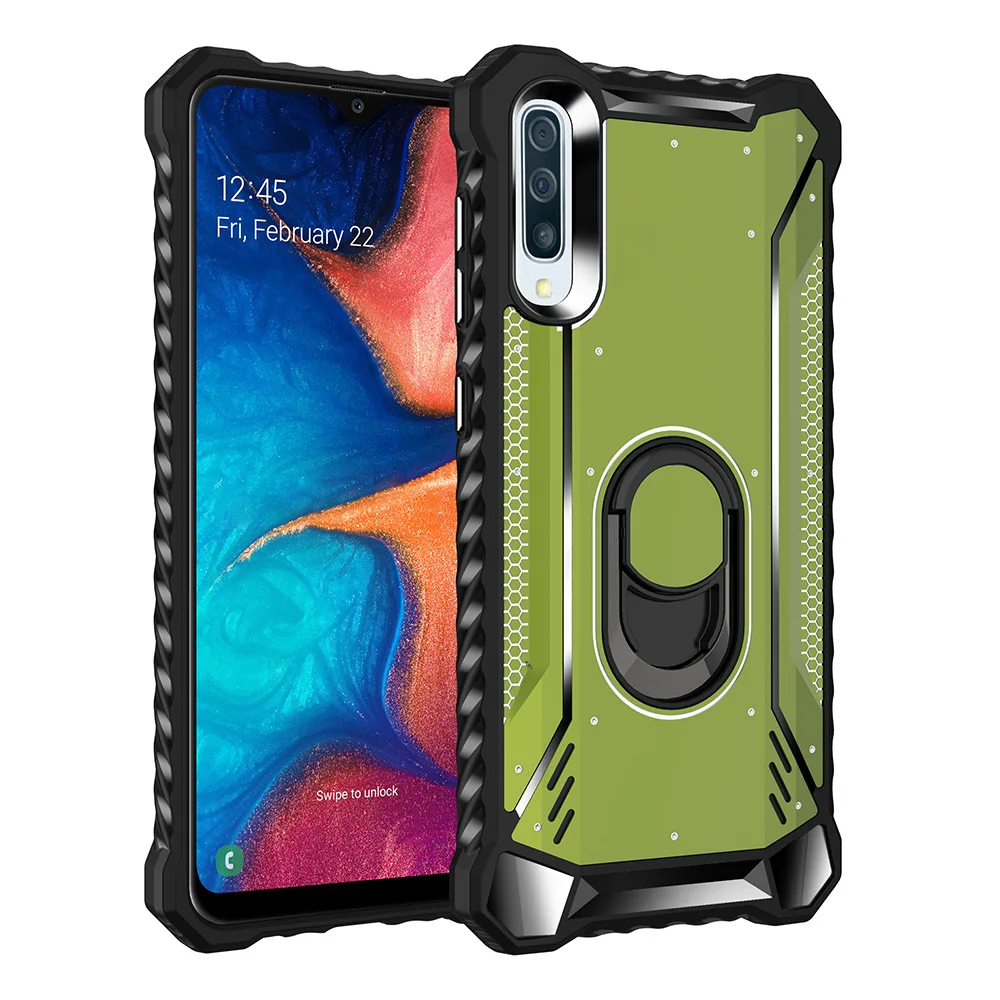 Чехол-броня для samsung A70 с алюминиевым металлическим кольцом, сверхпрочная защитная задняя крышка для samsung Galaxy S10 S9 Note 10 Plus S10e чехол