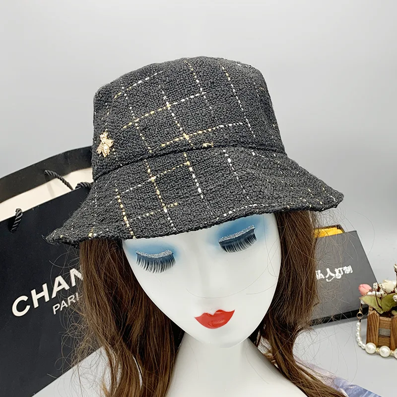

2022 Small Sweet Wind Fisherman Hat Female Japanese Literary Joker flat-topped Hat Female Big Female Basin Of England Cap Luxury