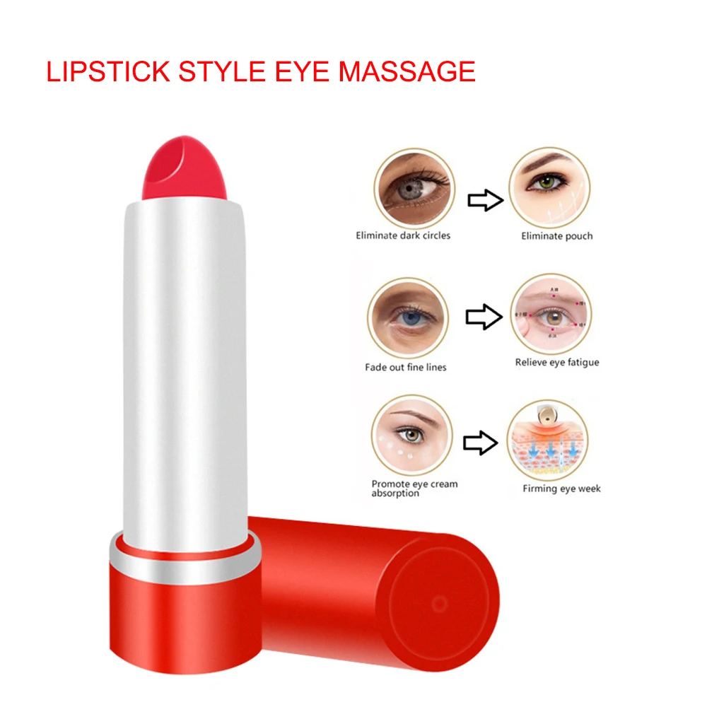 Electric Eye Massager Mini Eyes Wrinkle Dark Circles Removal Pen Anti Aging Negative Ion Vibration Face Lifting Tool | Красота и