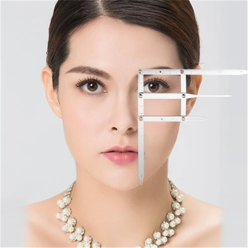 1 шт. Золотое соотношение мерок микро Blading Нержавеющая Сталь Линейка для