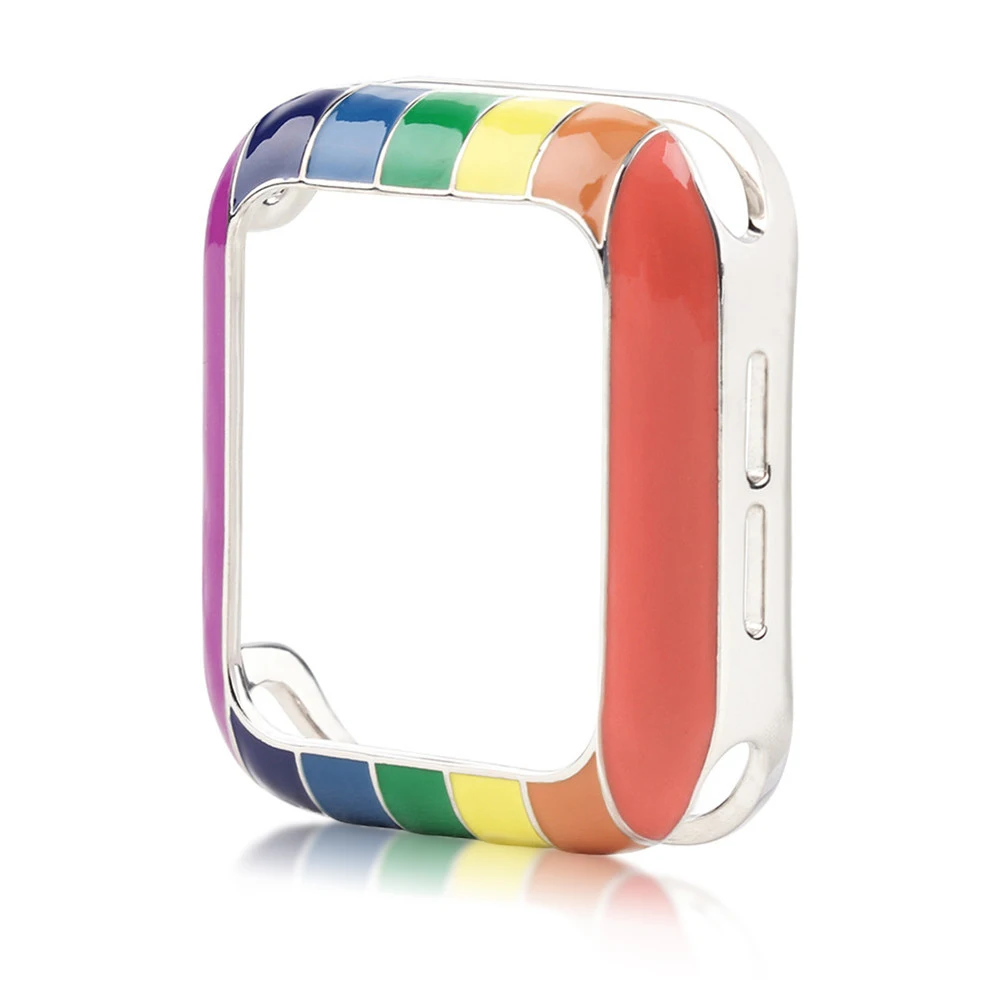 

Доступны все цвета радуги, Модный чехол для Apple Watch, версии 6/iPhone SE/5/4/3 медь Защитная крышка изысканный задний бампер для наручных часов iWatch, 40/...