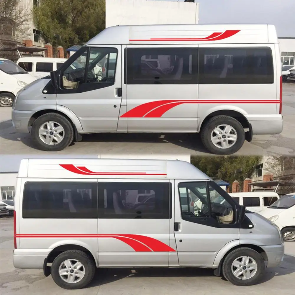 

2PCS Caravan Graphic Stickers Car Door Panel Decal Vinyl Decals Waterproof for RV Camper