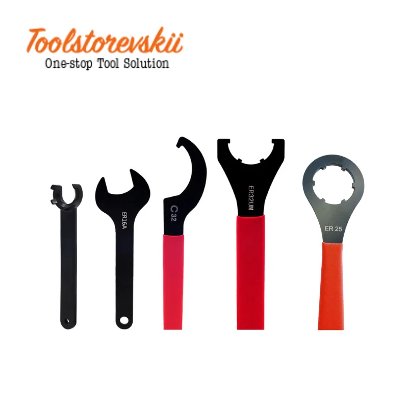 

ER Spanner Wrench for Nut ER8 ER11 ER16 ER20 ER 32 ER40 Collet Chuck Holder CNC Milling Tools UM/ O/ C/ A/ M Type 45-48HRC
