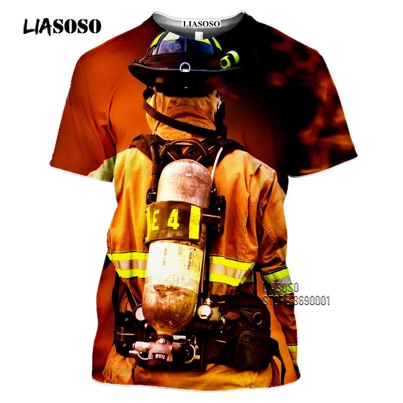 Футболка Мужская/Женская с 3D-принтом Повседневная рубашка принтом огня и силы