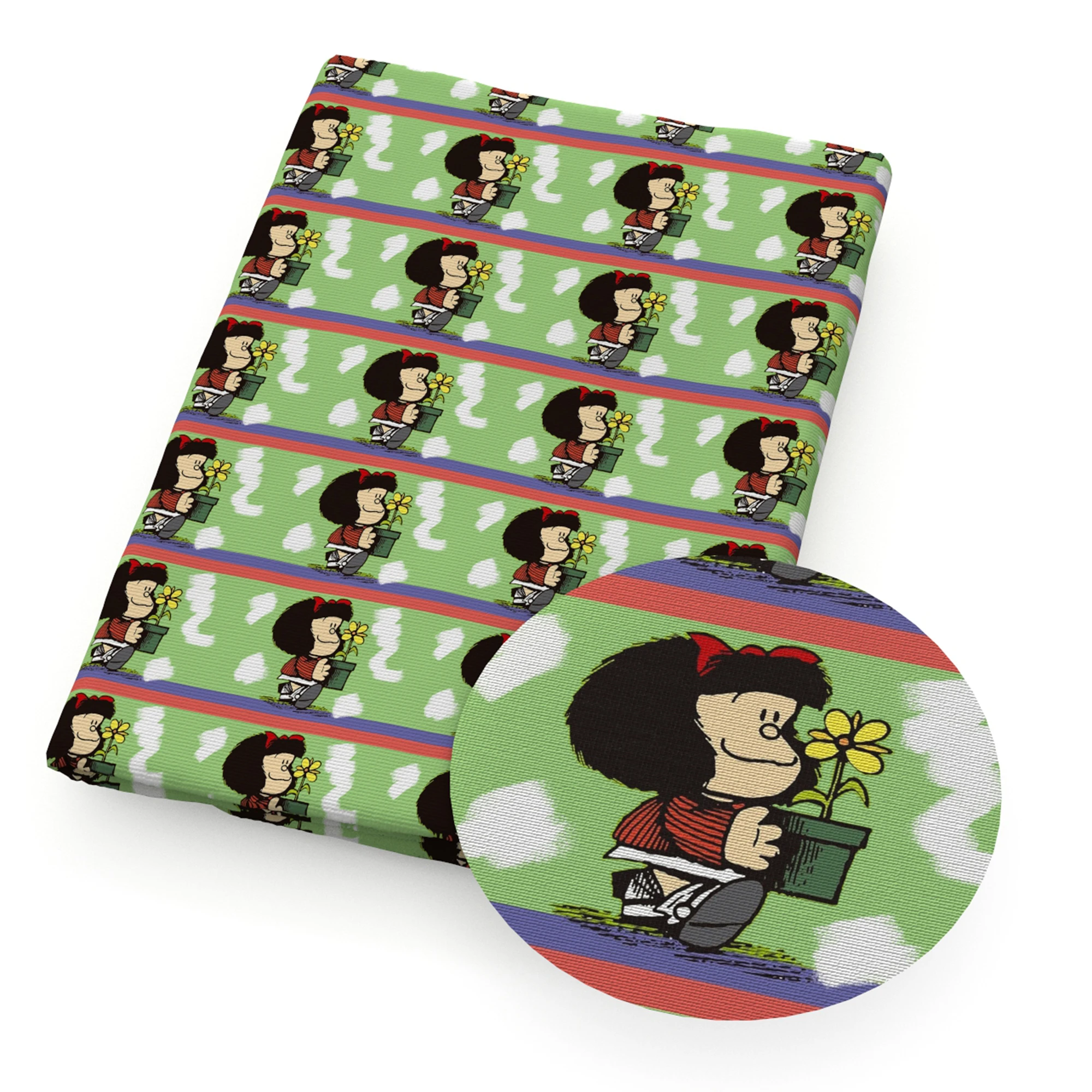 Mafalda ткань мультфильм 1/2 ярдов ручная работа шитье пэчворк квилтинг детское