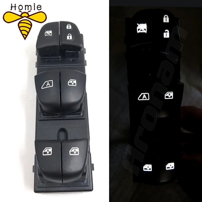 Новый стартер электрический выключатель окна с белым светильник для Renault Kadjar 2015