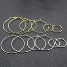 Проволока для серег, серьги-Обручи из серебра и 925 пробы толщиной 0,8 мм, большие круглые Ушные Кольца, проволоки для изготовления ювелирных изделий сделай сам