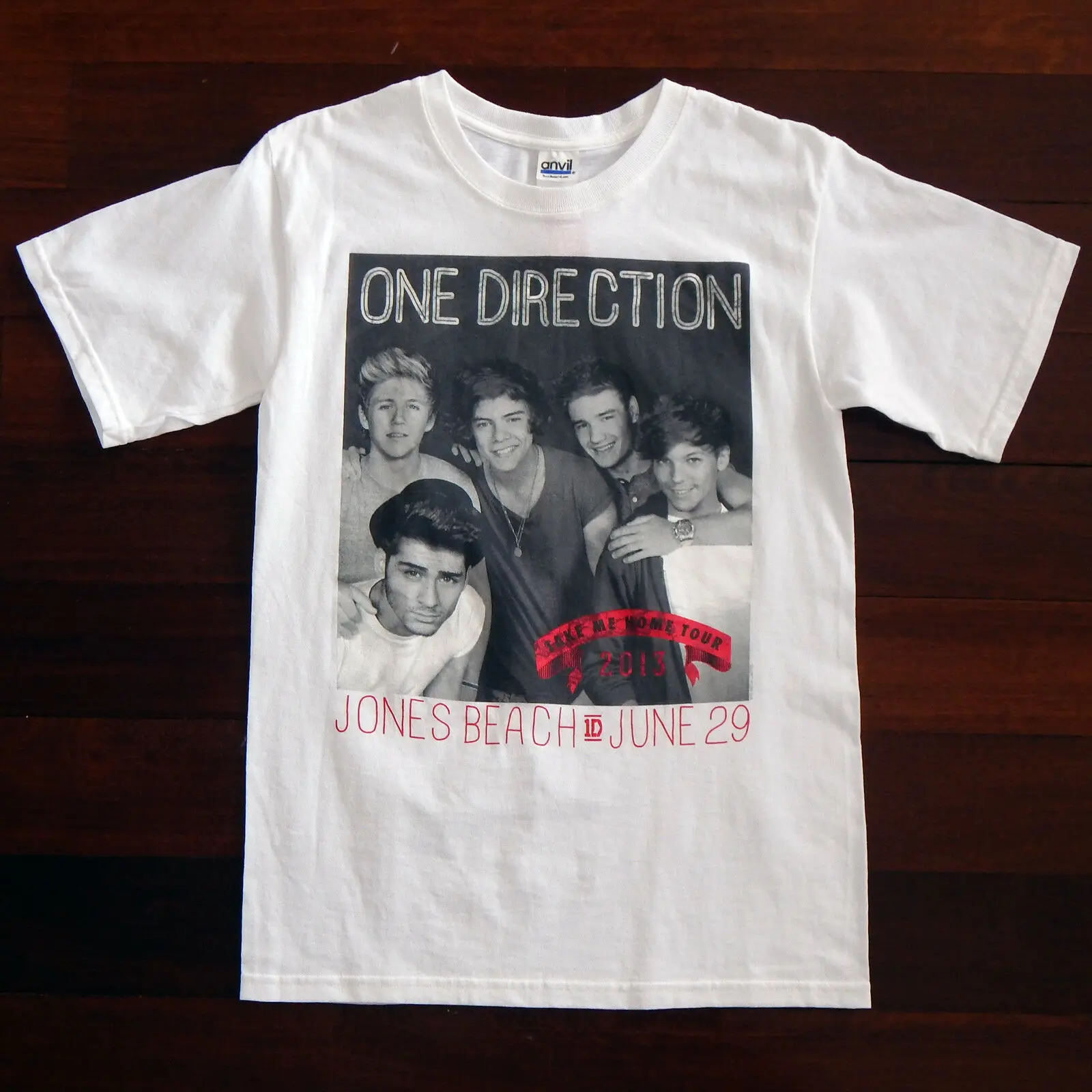 Топ ONE DIRECTION 2013 женская Пляжная футболка Take Me Home Tour Jones повседневные хлопковые