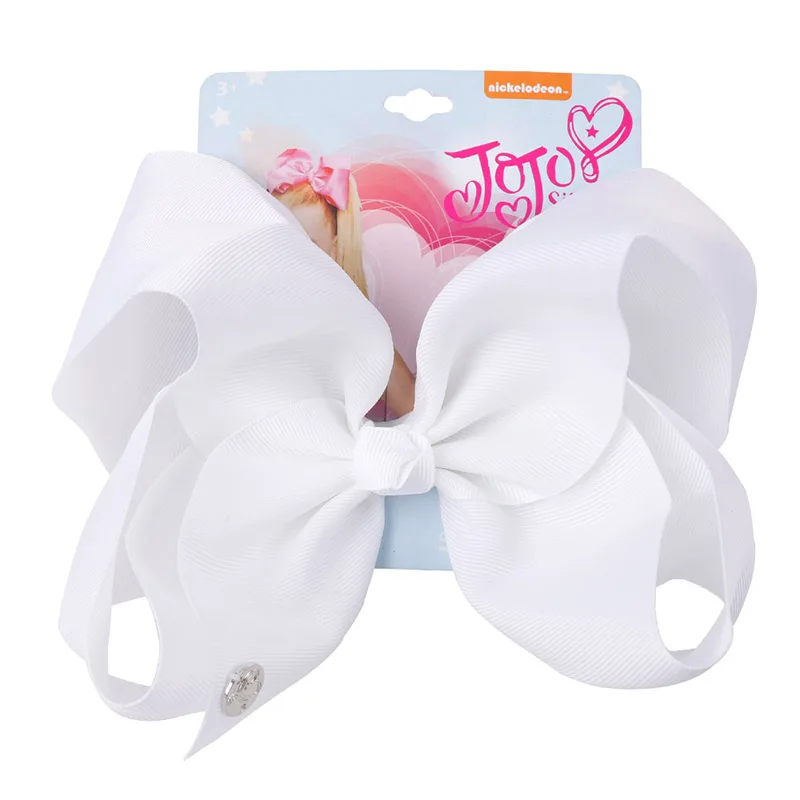 Лидер продаж 8-дюймовый зажим jojo Bows для волос JoJo Siwa с радужным принтом ленточный