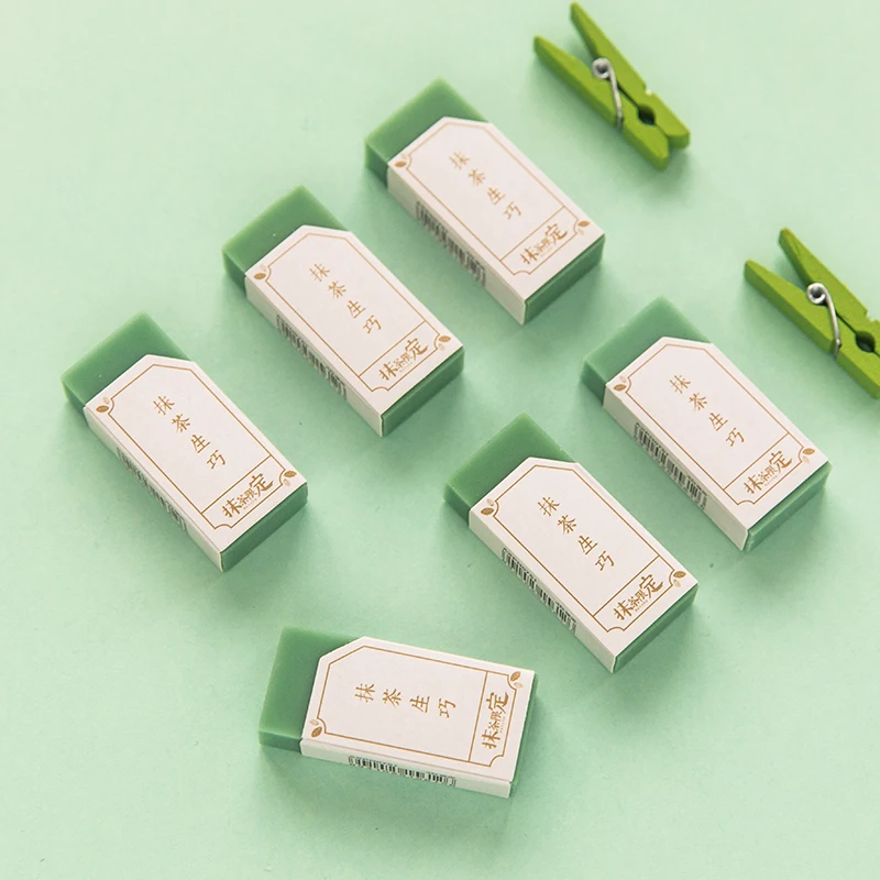 

Mohamm 1Pc/3Pcs/5Pcs Matcha Color Cute Creative Eraser Student Stationery