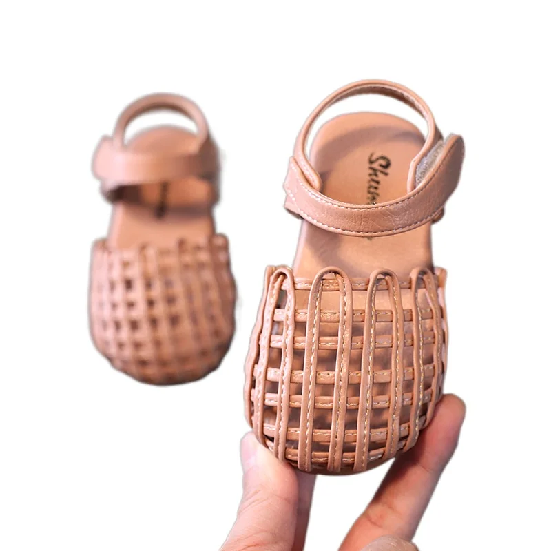 

Toddler Girl Shoes Fashion Solid Color Cut-outs Baby Girl Shoes First Walkers Soft Bottom Infant Beach Sandals SXX015