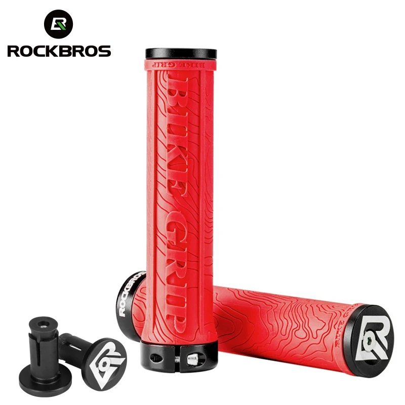 ROCKBROS TPR резиновые велосипедные ручки Mtb мягкие 3D антизамок скольжения на ручке