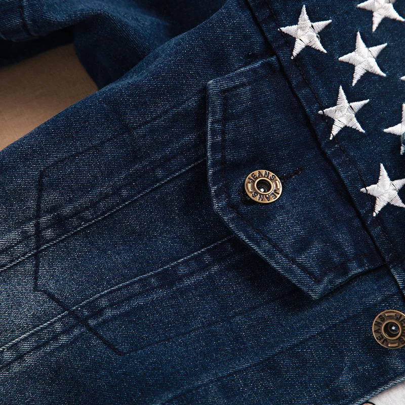 

Men's denim and leather jacket Trendy fashion business casual stripes color matching cowboy coat 2020 autumn and winter new tops