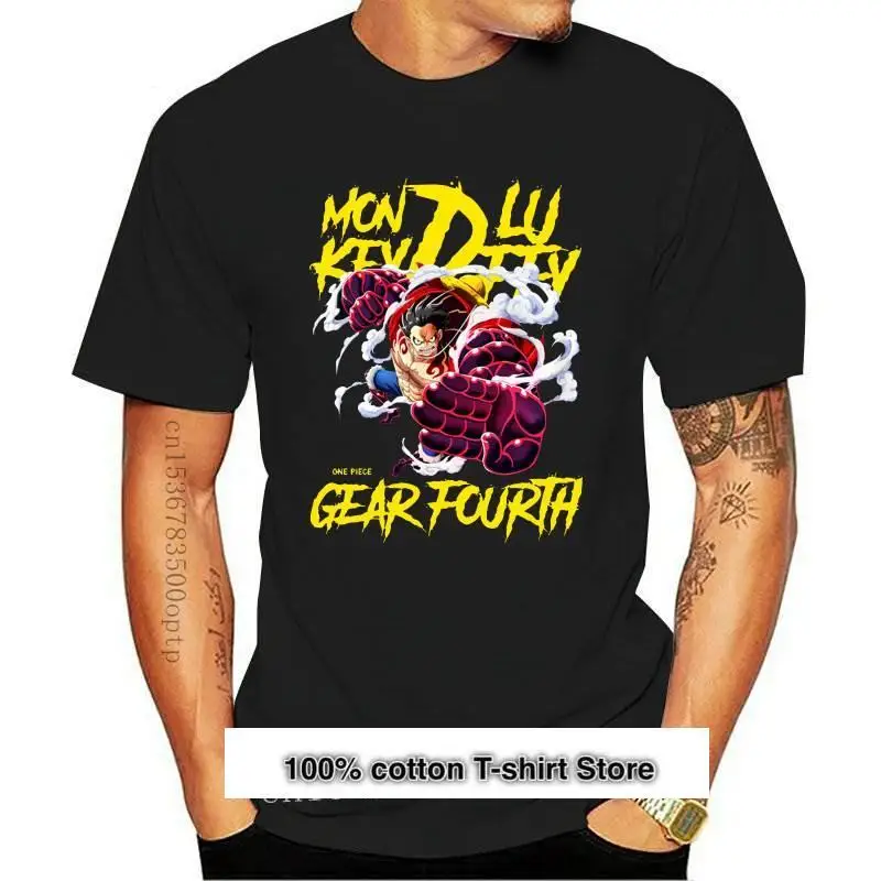 

Camiseta de para hombre, camisa con diseño único de BONADIAO, de Anime japonés, D Luffy Gear 4, nueva