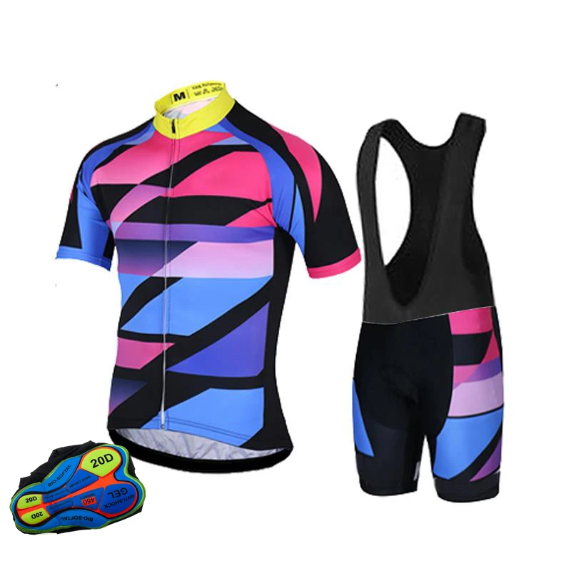 

Quick Dry Breathable Cycling Jerseys Digital Printing Bicycle Suits Men's Bike Uniform Mtb Sportswear Short Sleeve Bike Uniform